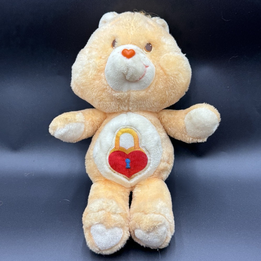 VTG Care‎ Bears Talking Secret Heart Plush Stuffed Animal Toy 80s Kenner Locket